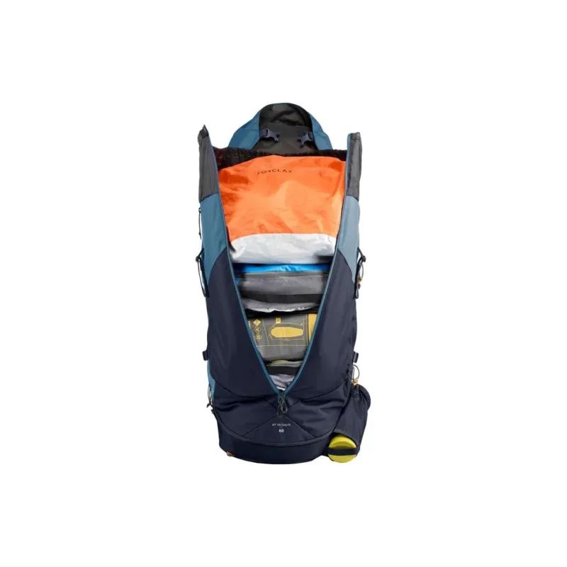 DECATHLON Polyester Outdoor Hiking Bag Backpack Women's Blue Gray-6