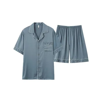 Kerener Summer Pajama Set Men's Blue