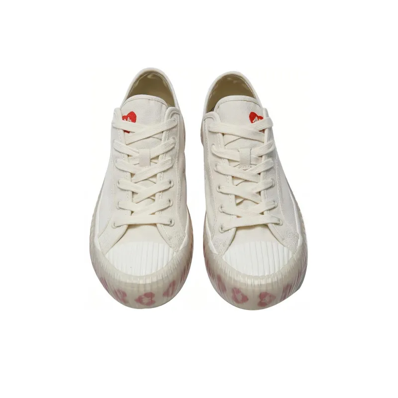 Kappa Low Top Canvas Shoes Unisex White-3