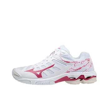 Mizuno Wave Voltage Anti Slip And Wear Resistant Breathable Low Top Casual Running Shoes Women's White Red
