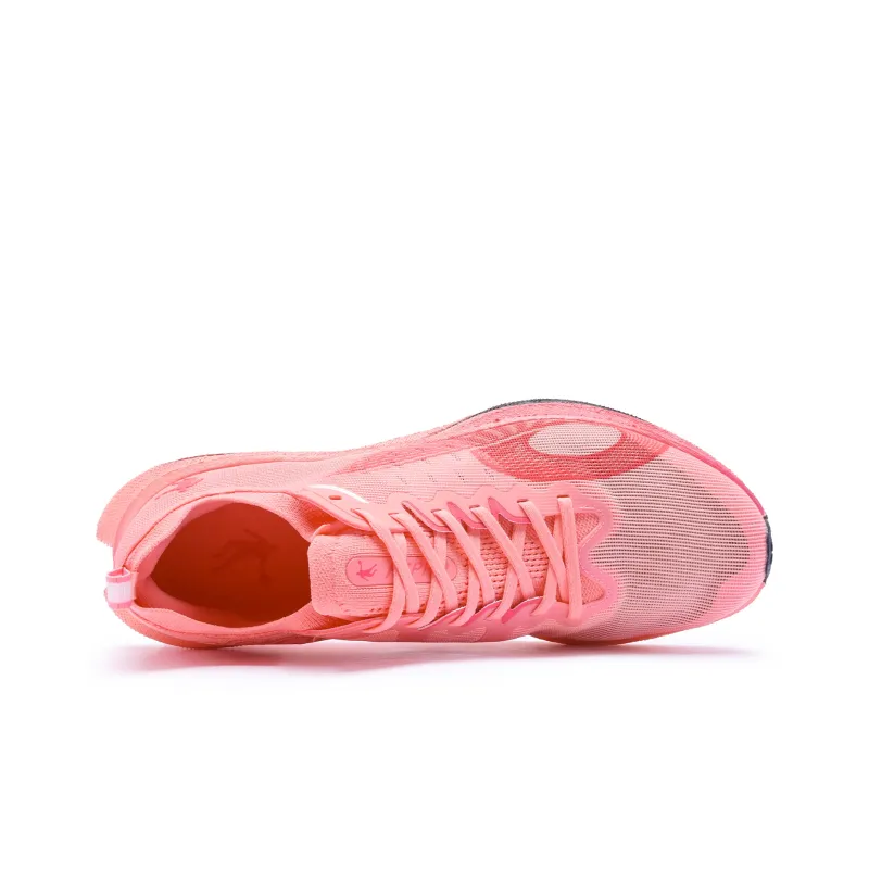QIAODAN Feiteng PRO Cushioned Slip Resistant Abrasion Resistant Low Top Long Distance Running Shoes Men's Pink-3