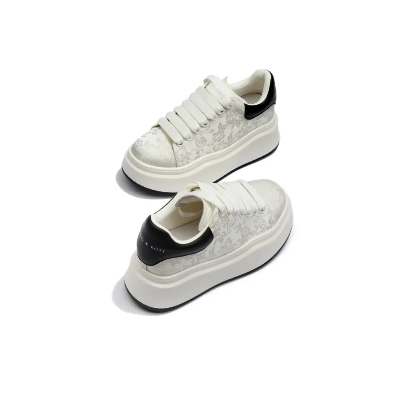 CENTRAL&KITTY Lightweight Height Increasing Mid-Top Casual Shoes Skateboard Shoes Women's-4