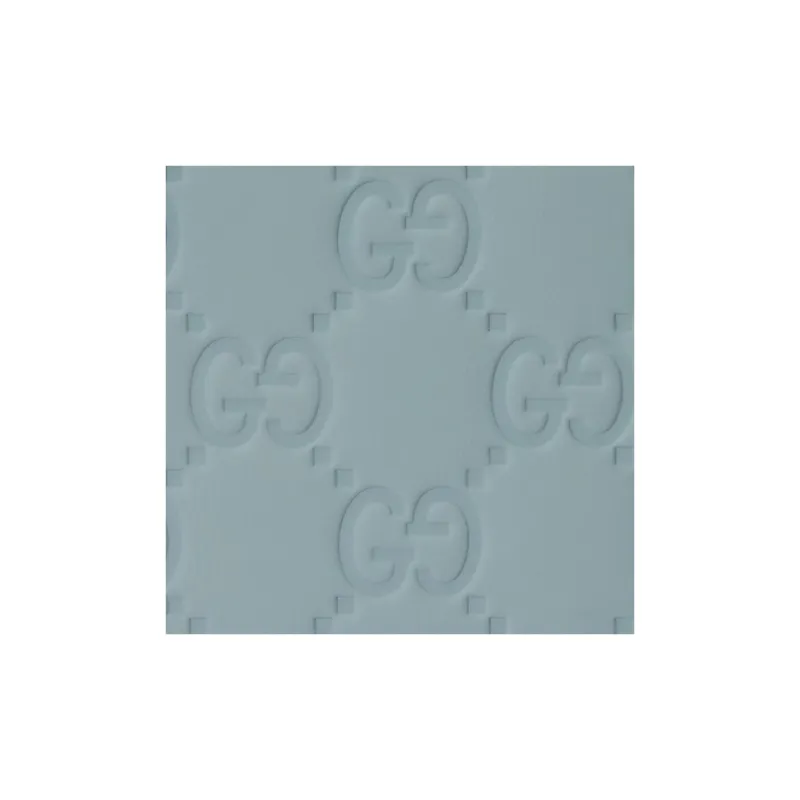 GUCCI Rubber Effect Leather Wallet Men's Light Blue-5