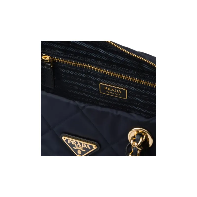 PRADA Re-EditionRe-Nylon Recycled Nylon Tote Bag Shopping Bag Handbag Medium Size Women's Navy-3