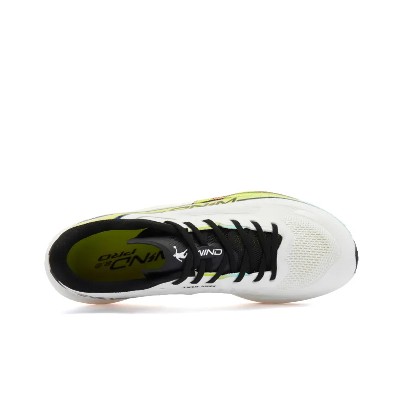 QIAODAN Strong Winds 2.0 PRO Cushioned Slip Resistant Low Top Running Shoes Women's Jordan White Lime Green-3
