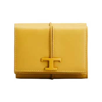 TOD'S Timeless Calfskin Wallet Women's Yellow