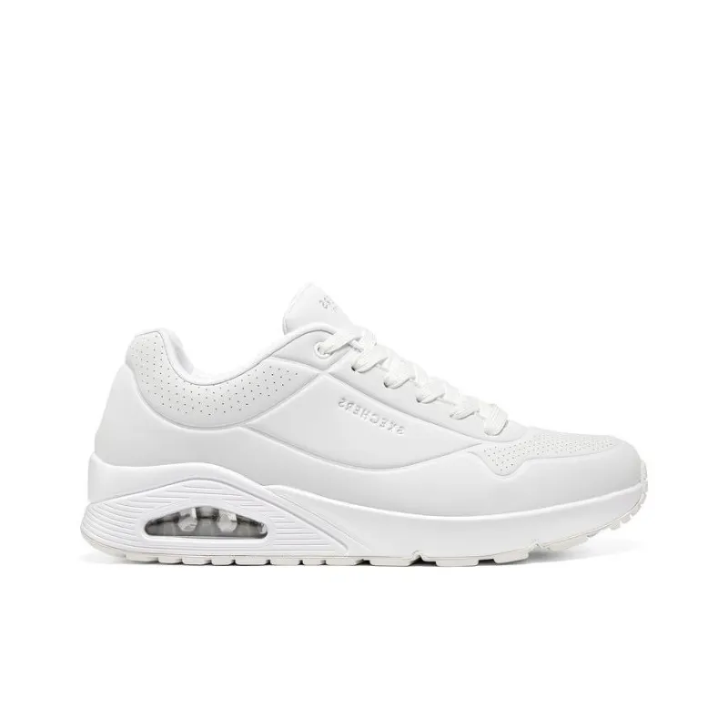 Skechers Uno Shock Absorbers With Slip Resistant And Abrasion Resistant Properties Low Top Casual Shoes Men's White-1