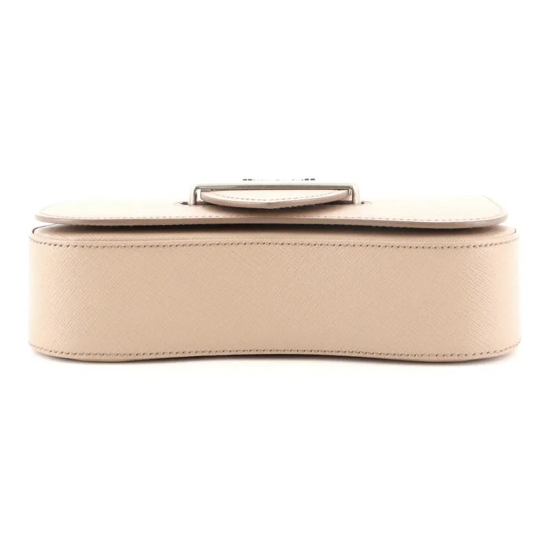 PRADA Sidonie Leather Crossbody Bag Shoulder Bag Women's Light Pink-3