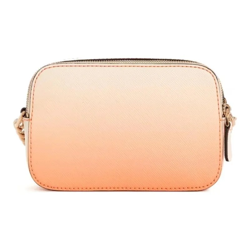 GUESS Imitation Cross Grain Leather Crossbody Camera Bag Women's Orange-2