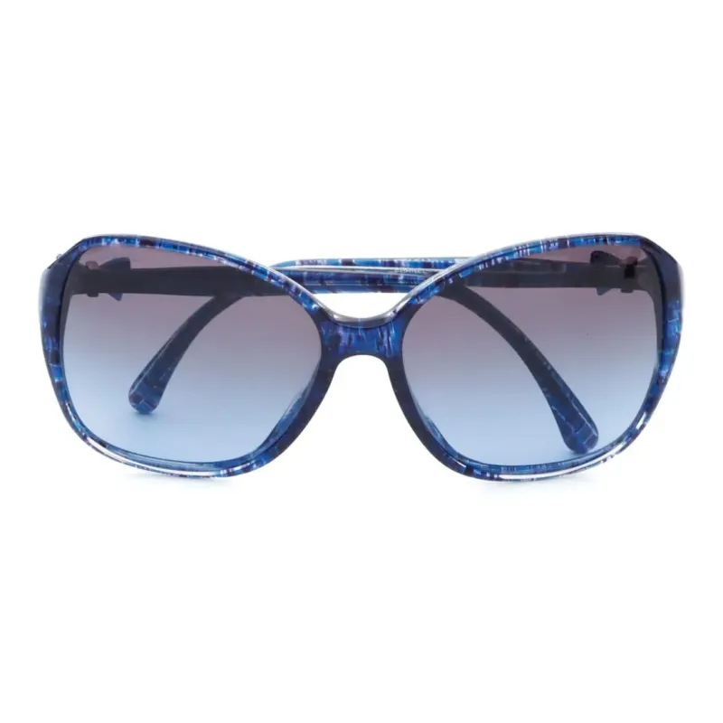 CHANEL Pre-Owned 2000s CC Bow-detail Oversize-frame Sunglasses-1