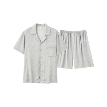 Kerener Pajama Set Men's Gray White