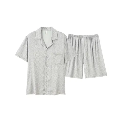 Kerener Pajama Set Men's Gray White