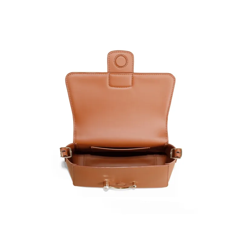 TOMATO&POTATO Cow Leather Crossbody Bags Shoulder Bags Women's Brown-2