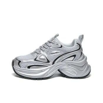 WOOS BOBO Wear Resistant Breathable Lightweight Height Increasing Low Top Chunky Sneakers Women's