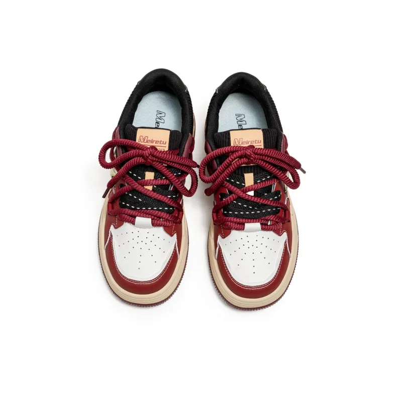 Meiretu Stars Collection Slip Resistant, Lightweight, And Breathable Low Top Skateboard Shoes Men's-3