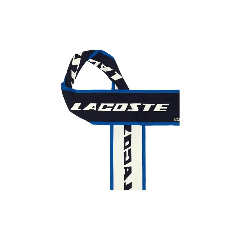 LACOSTE Knit Scarves Unisex Blue-2