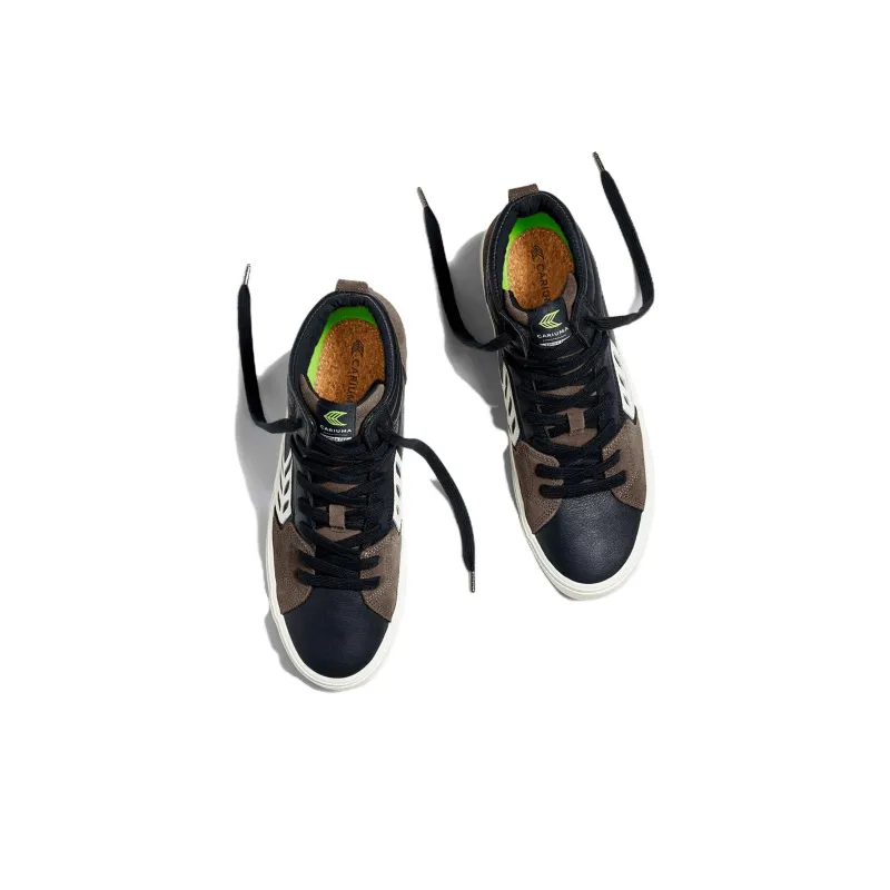 CARIUMA High-Top Skateboard Shoes Unisex Black Brown-2