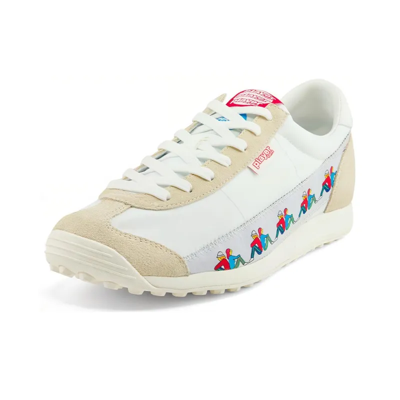 Kappa Cushioned Slip Resistant Abrasion Resistant Low Top Casual Shoes Unisex White-1