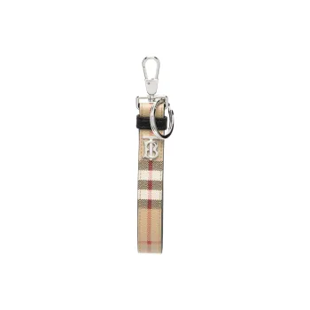 Burberry Tb Monogram Plaque Checked Keyring