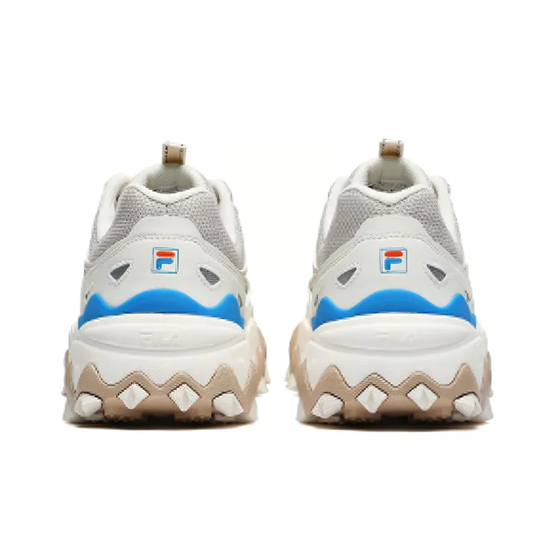 FILA Oakmont Europe Man 2 Cushioning Anti-Slip Wear-Resistant Breathability Low-Top Casual Shoes Men's Beige Blue-3