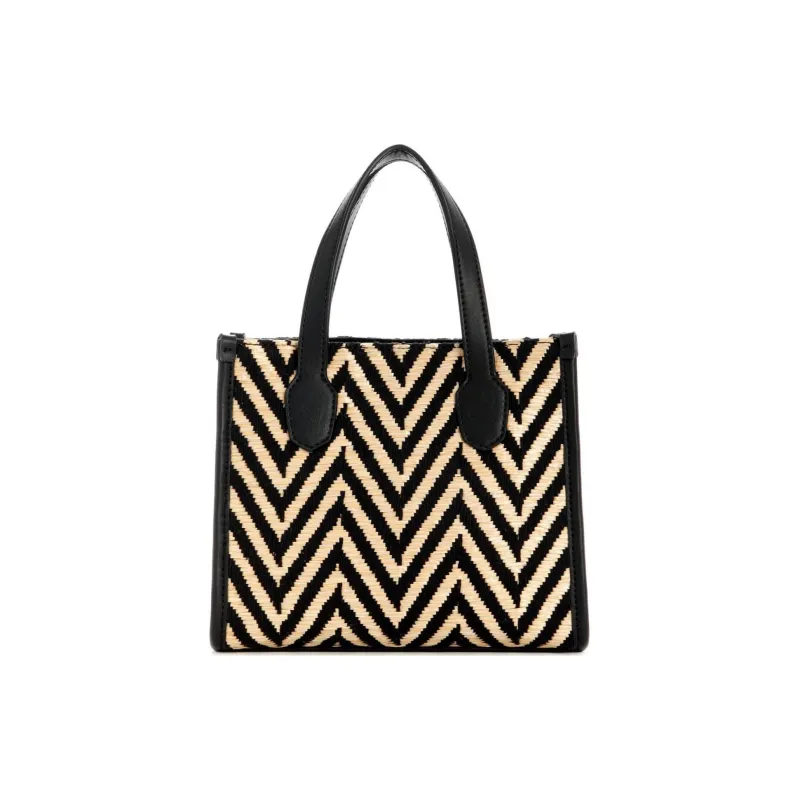 GUESS Artificial Leather Tote Bag Shopping Bag Shoulder Bag Handbag Mini Women's Black-2