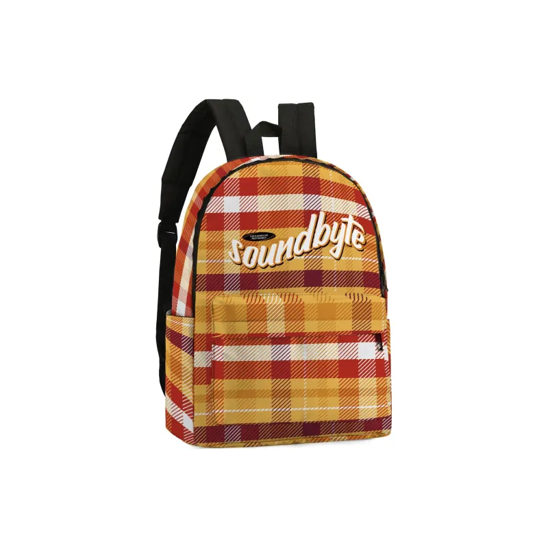 Soundbyte Polyester Backpack Laptop Bag Unisex Orange-2