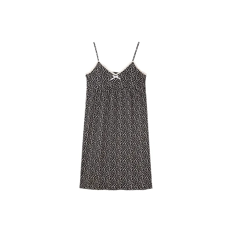 The Story Of The Flower Season Nightgown Women's Black-0