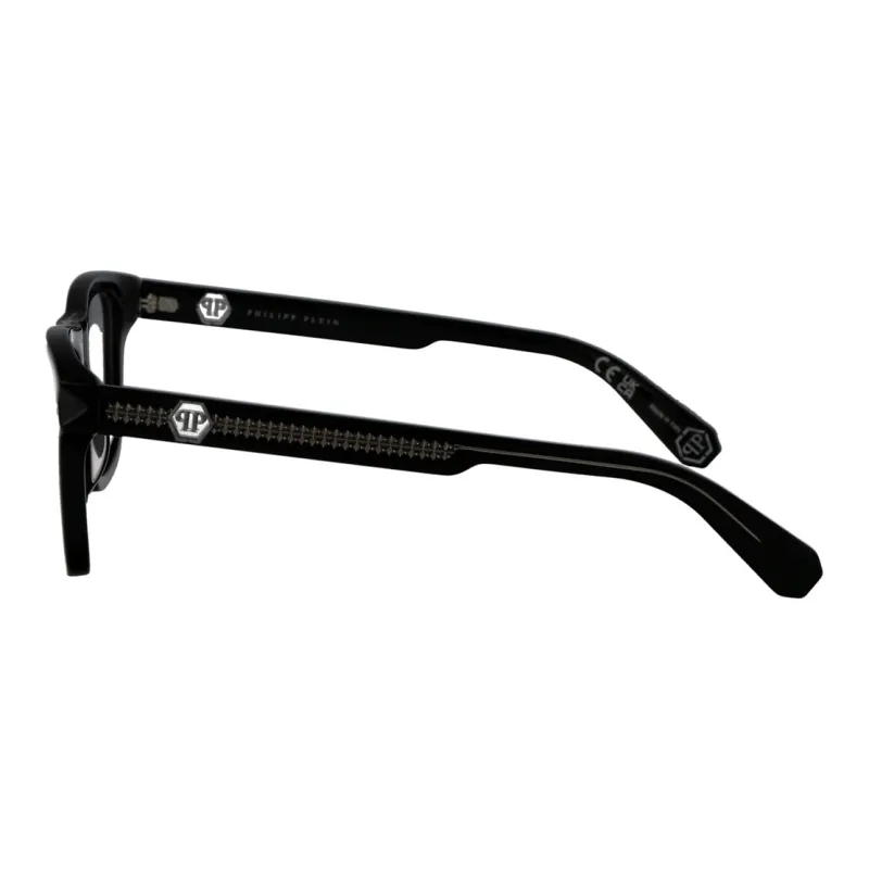 PHILIPP PLEIN Acetate Irregular Shape Eyeglass Frames Men's Black-2