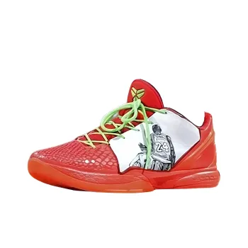 Nike Zoom Kobe 6 Protro Wear Resistant Low Top Basketball Shoes Men's Red White