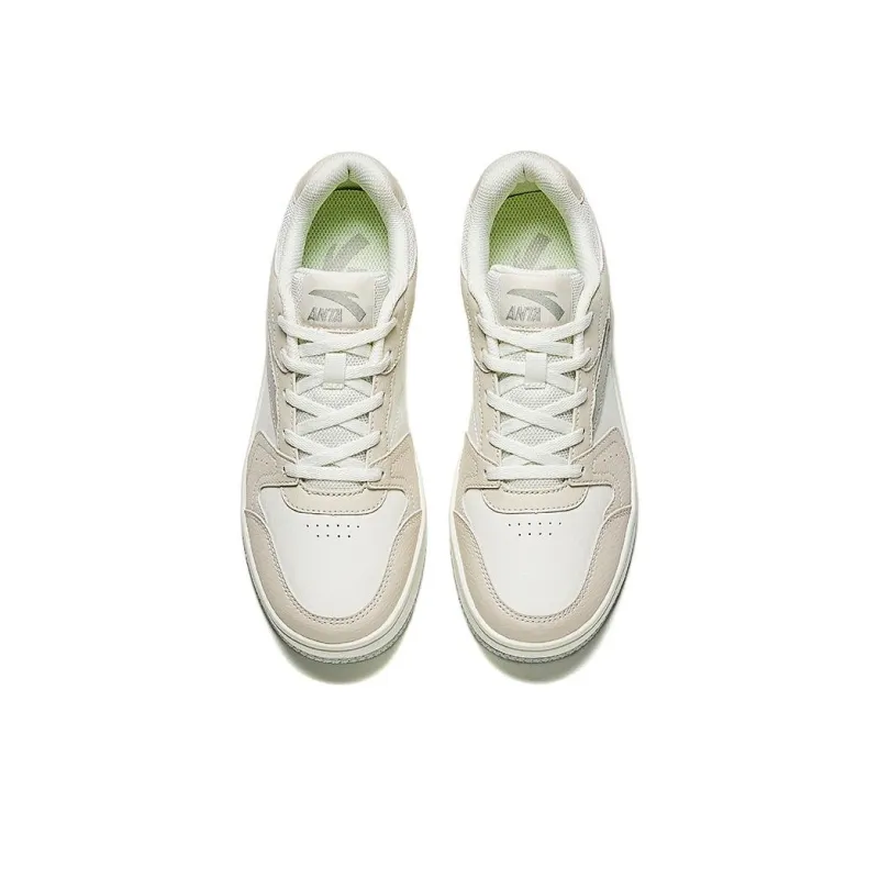 Anta Slip Resistant, Abrasion Resistant, Lightweight Low Top Skateboard Shoes Women's White Gray-2