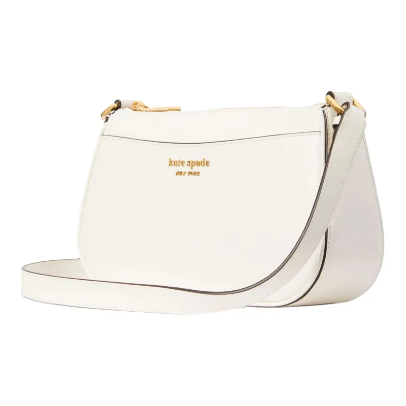 Kate Spade Leather Cell Phone Pouch Shoulder Bag Crossbody Bag Small Size Women's Cream-1