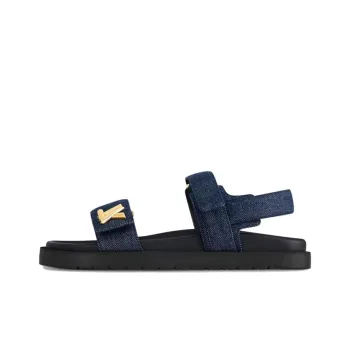 LOUIS VUITTON Sunset Painted Series Beach Sandals Women's Blue