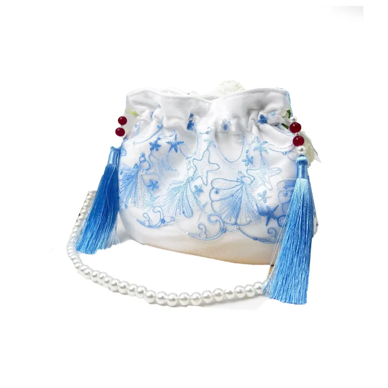 Boniu Polyester Hanfu Bag, Traditional Chinese Style Bag, One Shoulder Handbag Women's-0