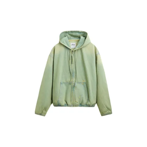 ZARA Jackets Men Green