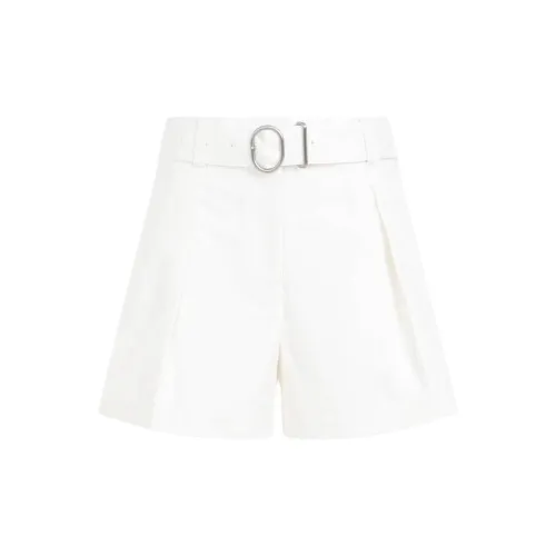 JIL SANDER Pleat-detail Belted Cotton Shorts