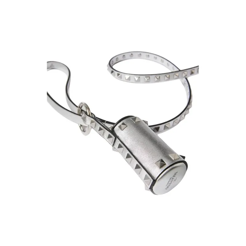 Valentino Rockstud Calfskin Storage Bag Women's Silver-2