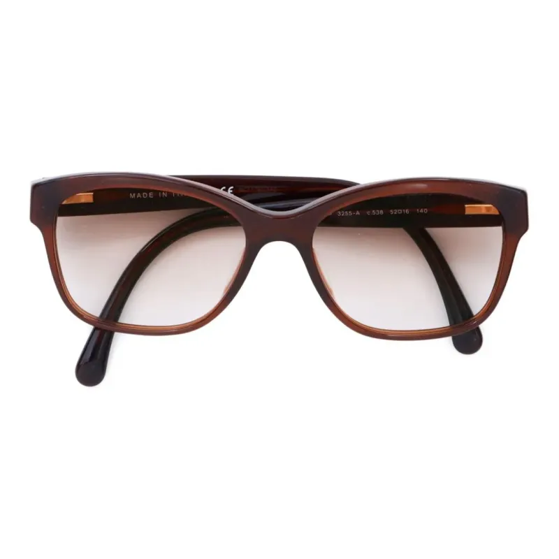 CHANEL Pre-Owned 2000s Camellia Rectangle-frame Sunglasses-1