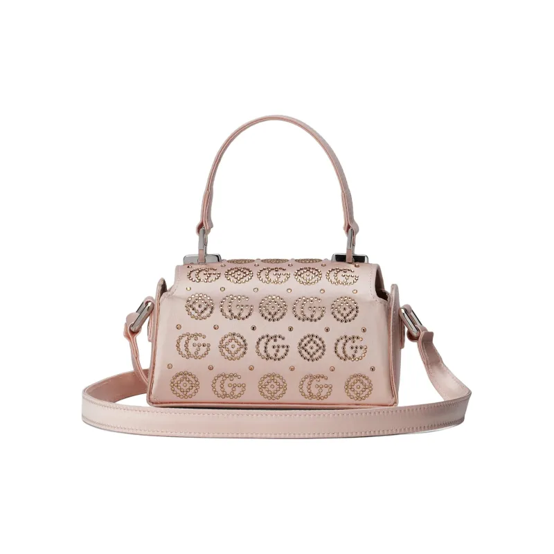 GUCCI Silk Satin Portable Crossbody Bag Shoulder Bag Kids' Light Pink-3