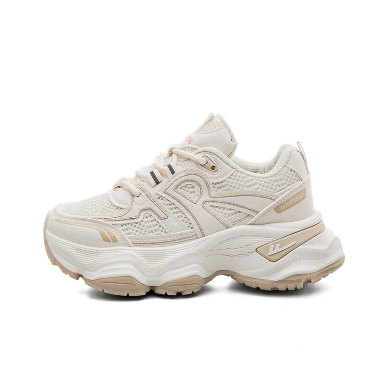 Warrior Height Increasing Lightweight Low Top Chunky Sneakers Women's Khaki-0