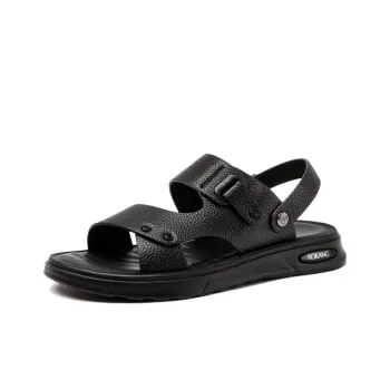 AOKANG Beach Sandals Men Black/Brown