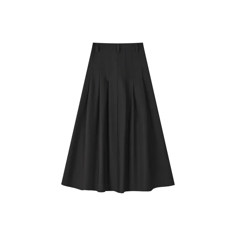 THE SEA LIFE Casual Long Skirt Women's Black Mage-1