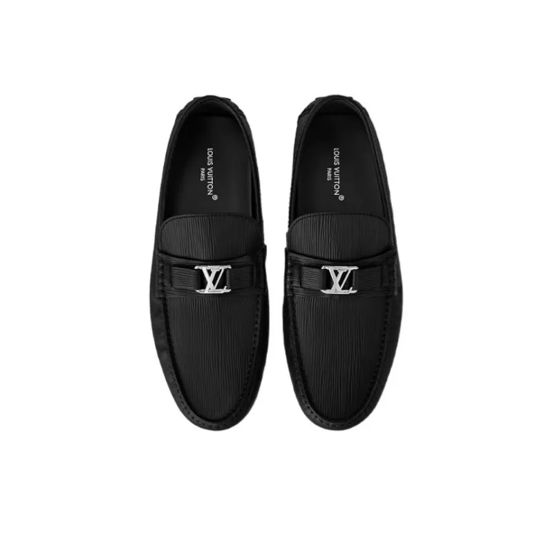 LOUIS VUITTON Hockenheim Gommino Loafers Men's Black-3