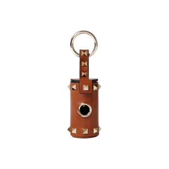 Valentino Rockstud Calfskin Storage Bag Women's Brown