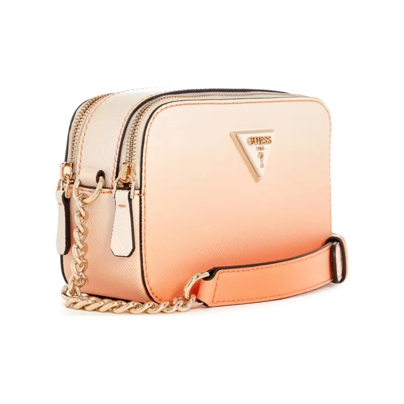GUESS Imitation Cross Grain Leather Crossbody Camera Bag Women's Orange-1