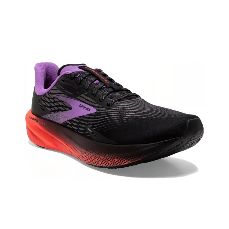 Brooks Hyperion Ma Anti-Slip Wear-Resistant Low-Top Casual Running Shoes Women's Black Purple Red-2