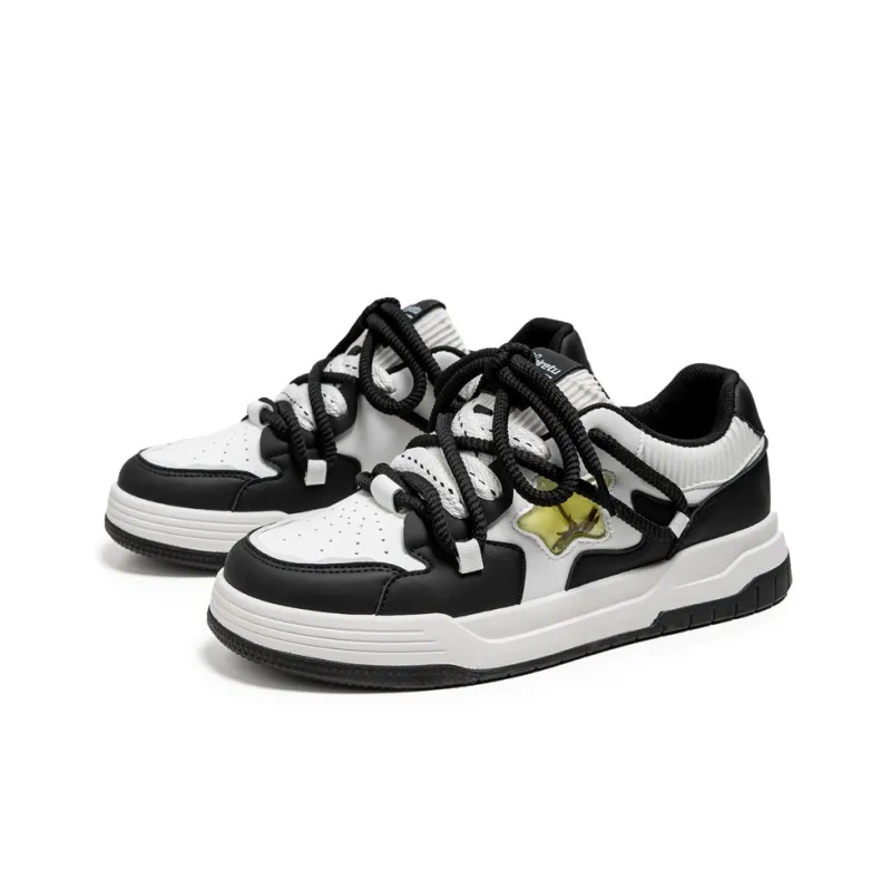Meiretu Stars Collection Slip Resistant, Lightweight, And Breathable Low Top Skateboard Shoes Men's-14
