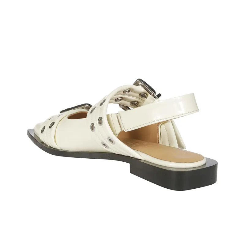 GANNI Buckled Pointed toe Ballerina Shoes-3