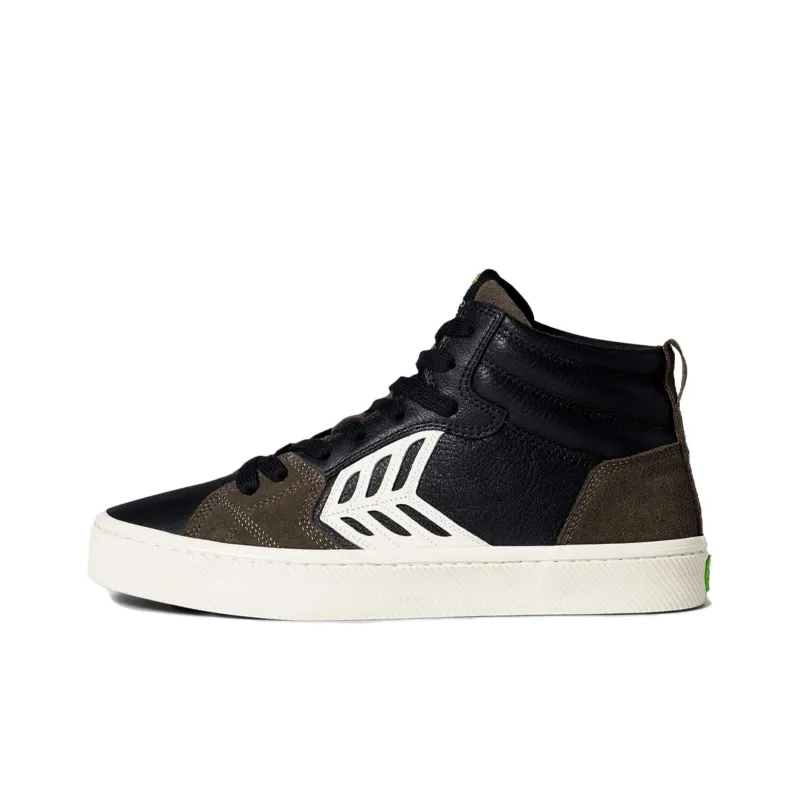 CARIUMA High-Top Skateboard Shoes Unisex Black Brown-0