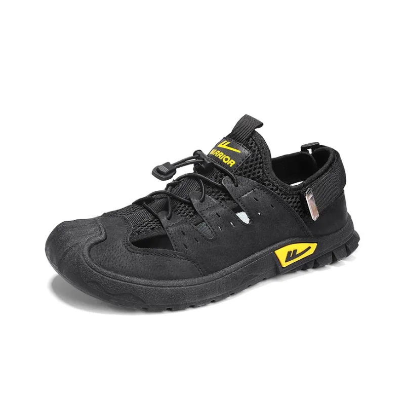 Warrior River Trekking Shoes Wear resistant, Lightweight, Breathable, And Non slip. Beach Sandals Men's Black-1