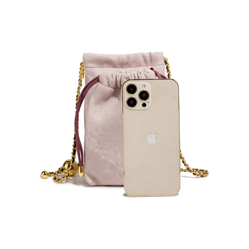 MACKJANICE Polyurethane Cell Phone Pouch Women's Lilac With Pink-1